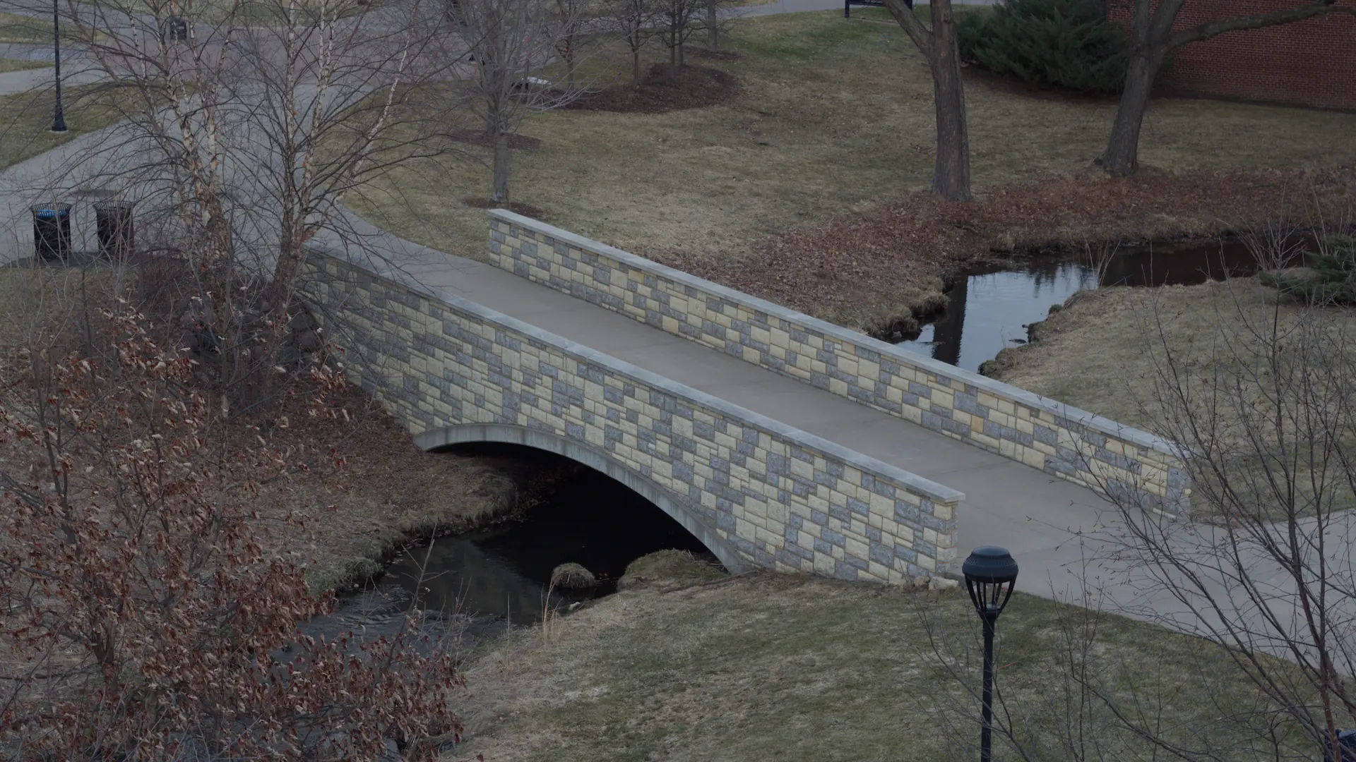 One of the various bridges on Eau Claire Wisconsin Campus