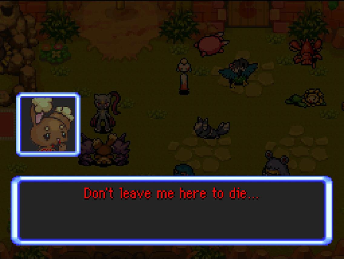 Buneary saying: Don't leave me here to die...